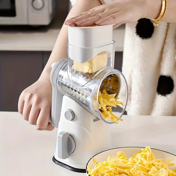 Rotary Cheese Grater with Handle, Kitchen Speed Hand Crank Vegetable Slicer, Potato Hash Brown Shredder