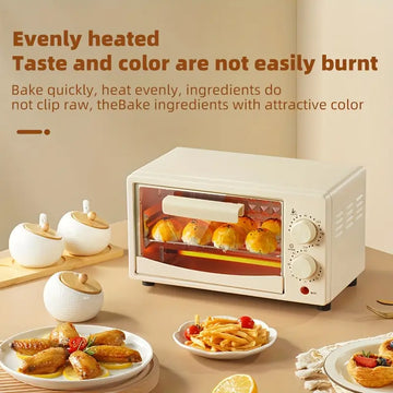 White 3.17gal Desktop Oven - Stainless Steel, Compact Oven with Visible Windows, Toast And Reheating